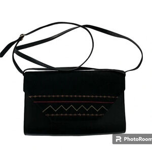 VINTAGE Sant’ Andrea Black Envelope Clutch Purse  *boutique*